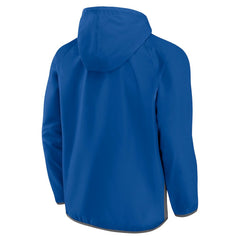 Dallas Mavericks Anorak Flagrant Foul Color-Block Raglan Hoodie Half-Zip Jacket sale - Blue/Gray | Fanatics outlet