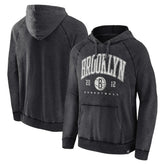 Brooklyn Nets Foul Trouble Snow Wash Raglan Pullover Hoodie - Heather Charcoal | Fanatics on sale