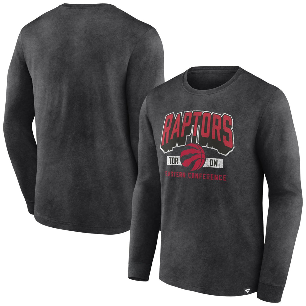 Toronto Raptors Front Court Press Snow Wash Long Sleeve T-Shirt - Heather Charcoal | Fanatics cheap