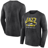 Utah Jazz Front Court Press Snow Wash Long Sleeve T-Shirt - Heather Charcoal | Fanatics discount