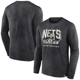 Brooklyn Nets Front Court Press Snow Wash Long Sleeve T-Shirt - Heather Charcoal | Fanatics sale