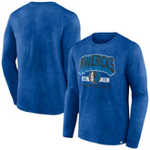 Dallas Mavericks Front Court Press Snow Wash Long Sleeve T-Shirt sale - Heather Royal | Fanatics outlet
