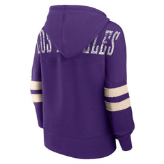 Los Angeles Lakers Women's Bold Move Dolman V-Neck High Hip Hoodie - Purple | Fanatics for sale