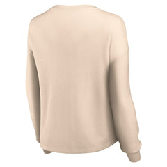 Seattle Kraken Fanatics Women's Go For It Notch Neck Waffle Knit Long Sleeve T-Shirt Oatmeal