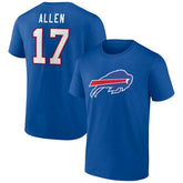 Josh Allen Buffalo Bills Icon Player Name & Number T-Shirt - Royal on sale