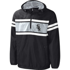 Chicago White Sox G-III Sports by Carl Banks Game Score Quarter-Zip Windbreaker - Black