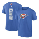 Chet Holmgren Oklahoma City Thunder Playmaker Team Name & Number T-Shirt - Blue cheap