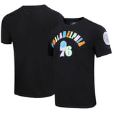 Philadelphia 76ers Pro Standard Washed Neon T-Shirt - Black outlet