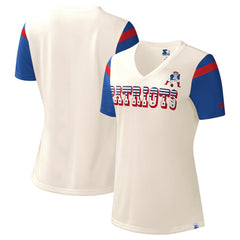 New England Patriots Starter Women's Kick Start V-Neck T-Shirt - Cream sale
