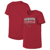 Arizona Cardinals New Era Girls Youth Reverse Sequin V-Neck T-Shirt - Cardinal sale