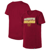 Washington Commanders New Era Girls Youth Reverse Sequin V-Neck T-Shirt - Burgundy on sale