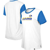 Los Angeles Rams New Era Women's Third Down Colorblock T-Shirt - White/Royal online