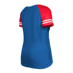 Buffalo Bills New Era Women's Raglan Lace-Up T-Shirt - Royal sale