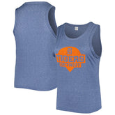 Detroit Tigers Soft as a Grape Women's Plus Size High Neck Tri-Blend Tank Top - Navy