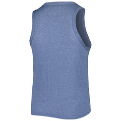 Detroit Tigers Soft as a Grape Women's Plus Size High Neck Tri-Blend Tank Top - Navy