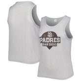 San Diego Padres Soft as a Grape Women's Plus Size High Neck Tri-Blend Tank Top - Gray
