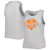 San Francisco Giants Soft as a Grape Women's Plus Size High Neck Tri-Blend Tank Top - Gray