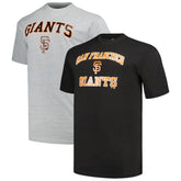 San Francisco Giants Profile Big & Tall T-Shirt Combo Pack - Black/Heather Gray