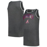 Atlanta Braves Profile Big & Tall Arch Over Logo Tank Top - Heather Charcoal