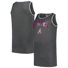 Atlanta Braves Profile Big & Tall Arch Over Logo Tank Top - Heather Charcoal
