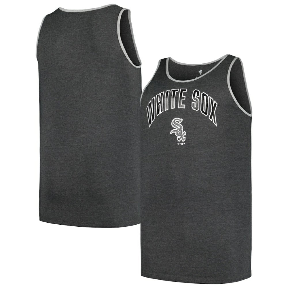 Chicago White Sox Profile Big & Tall Arch Over Logo Tank Top - Heather Charcoal
