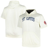 St. Louis Cardinals Profile Big & Tall Contrast Short Sleeve Pullover Hoodie - Oatmeal