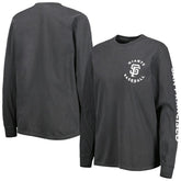 San Francisco Giants Soft as a Grape Women's Team Pigment Dye Long Sleeve T-Shirt - Black
