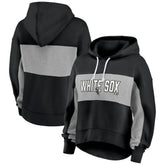 Chicago White Sox Women's Filled Stat Sheet Pullover Hoodie - Black