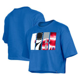 Philadelphia 76ers Women's Cropped T-Shirt - Royal | New Era for sale