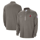Chicago Bulls Authentic Performance Half-Zip Jacket - Olive | Nike cheap
