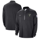 Milwaukee Bucks Authentic Performance Half-Zip Jacket - Black | Nike sale