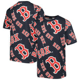 Boston Red Sox Stitches Youth Allover Team T-Shirt - Navy