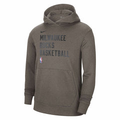 Milwaukee Bucks Unisex 2023/24 Performance Spotlight On-Court Practice Pullover Hoodie - Olive | Nike online