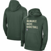Milwaukee Bucks Unisex 2023/24 Performance Spotlight On-Court Practice Pullover Hoodie - Hunter Green | Nike on sale
