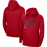 Portland Trail Blazers Unisex 2023/24 Performance Spotlight On-Court Practice Pullover Hoodie - Red | Nike for sale