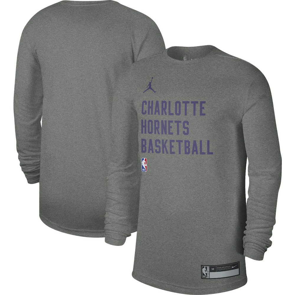 Charlotte Hornets Jordan Brand Unisex 2023/24 Legend On-Court Practice Long Sleeve T-Shirt - Heather Gray on sale