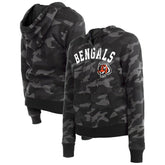 Cincinnati Bengals New Era Women's Camo Full-Zip Hoodie - Black sale