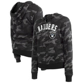 Las Vegas Raiders New Era Women's Camo Full-Zip Hoodie - Black cheap