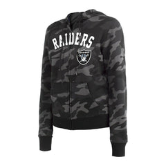 Las Vegas Raiders New Era Women's Camo Full-Zip Hoodie - Black cheap