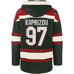 Kirill Kaprizov Minnesota Wild '47 Player Name & Number Lacer Pullover Hoodie Green