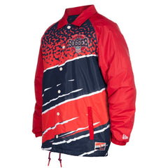 USMNT 5th & Ocean by New Era Throwback Coaches Raglan Full-Snap Jacket - Navy | New Era online