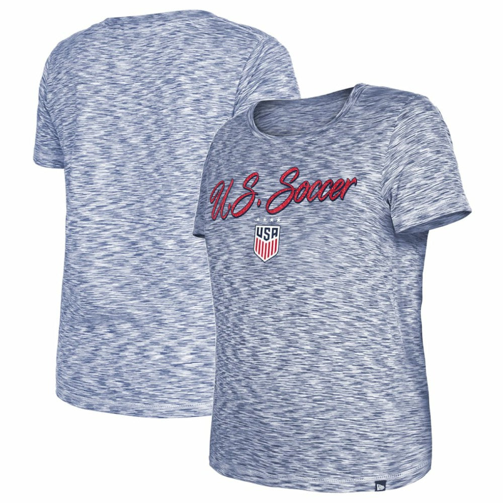 USWNT 5th & Ocean by New Era Women's Active Space Dye Jersey T-Shirt - Navy | New Era for sale