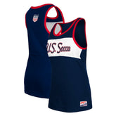 USWNT 5th & Ocean by New Era Women's Throwback Jersey Racer Tank Top - Navy | New Era sale