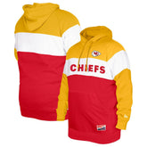 Kansas City Chiefs New Era Big & Tall Current Colorblock Pullover Hoodie - Red discount