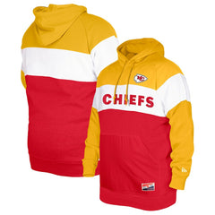 Kansas City Chiefs New Era Big & Tall Current Colorblock Pullover Hoodie - Red discount