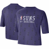 Phoenix Suns Women's Allover NBA Logo Boxy T-Shirt - Purple | Nike outlet