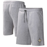 New Orleans Saints MSX by Michael Strahan Trainer Shorts - Heather Gray for sale