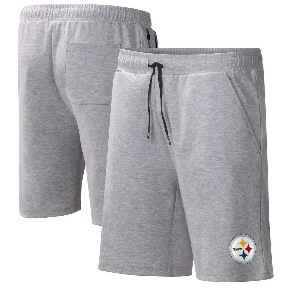 Pittsburgh Steelers MSX by Michael Strahan Trainer Shorts - Heather Gray on sale