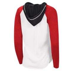 Chicago Blackhawks G-III 4Her by Carl Banks Women's MVP Raglan Lightweight Hooded T-Shirt White/Heather Red