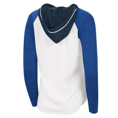 St. Louis Blues G-III 4Her by Carl Banks Women's MVP Raglan Lightweight Hooded T-Shirt White/Blue